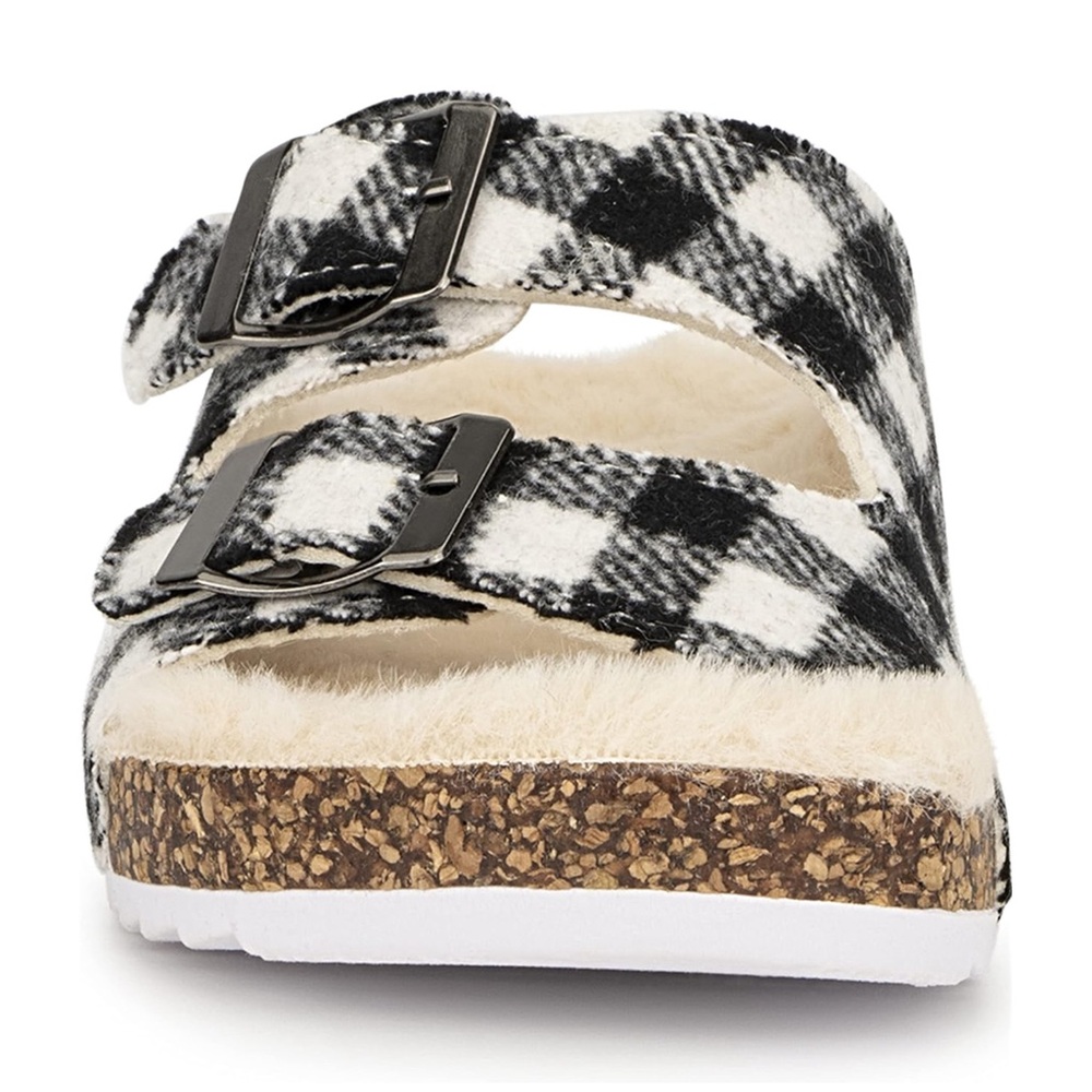 WOMEN’S PLAID FOOTBED SLIPPERS